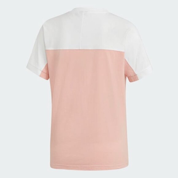 ADIDAS Originals tee short sleeve top white pink black trefoil t-shirt sz s nwt - Picture 3 of 11